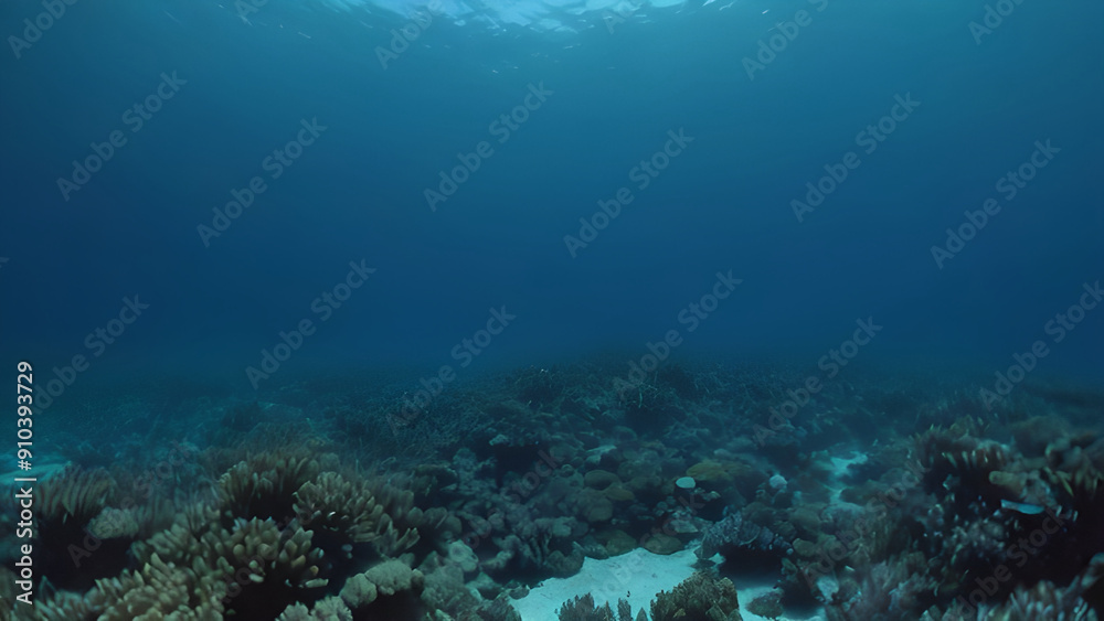underwater view of a reef in the sea underwater view of a reef in the sea