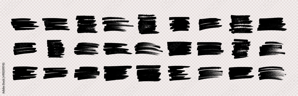 Set of scribbles with a black marker Set of scribbles with a black marker