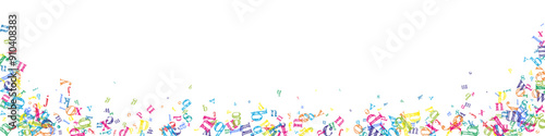 Flying latin letters. Colorful childish scattered
