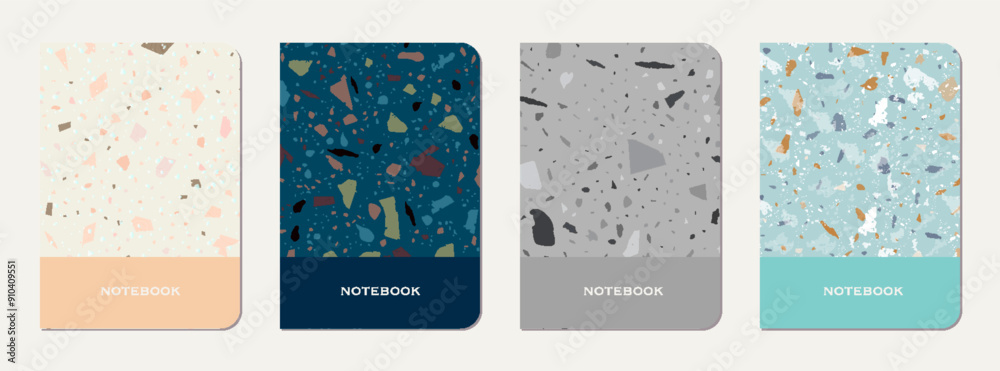 School diary cover design. Terrazzo abstract School diary cover design. Terrazzo abstract