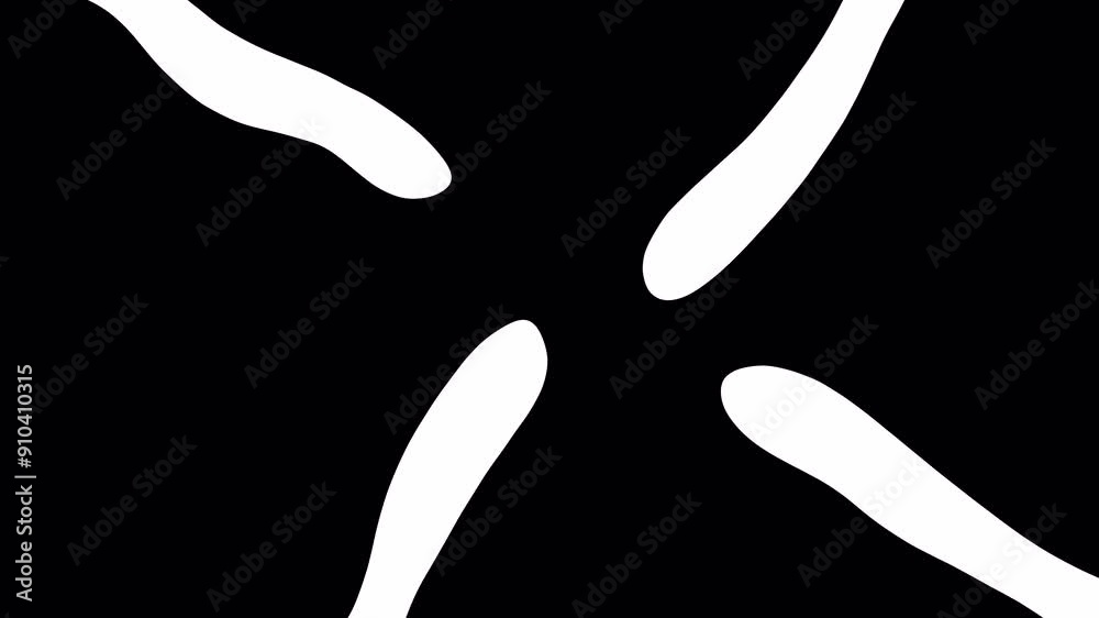 Cartoon animation of a wave filling the screen. Video clip with alpha channel.