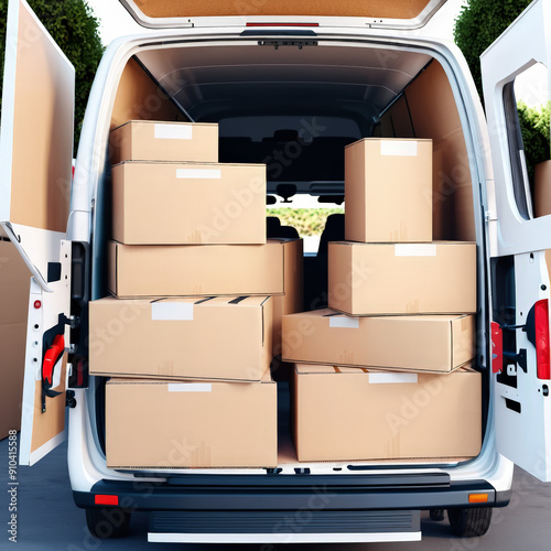 Van Full of Boxes