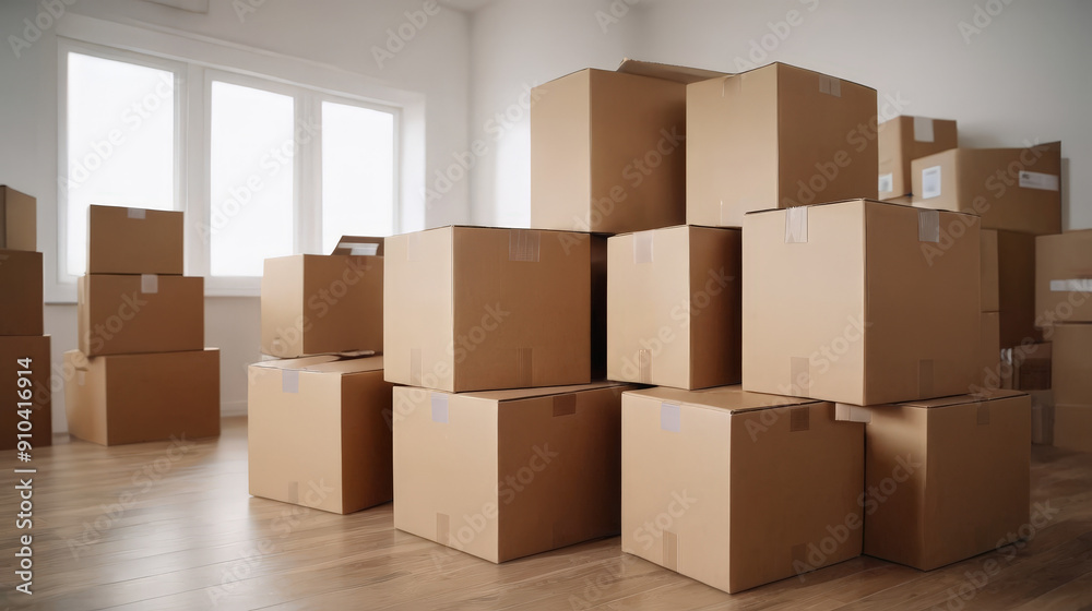 Room Filled With Brown Boxes Room Filled With Brown Boxes