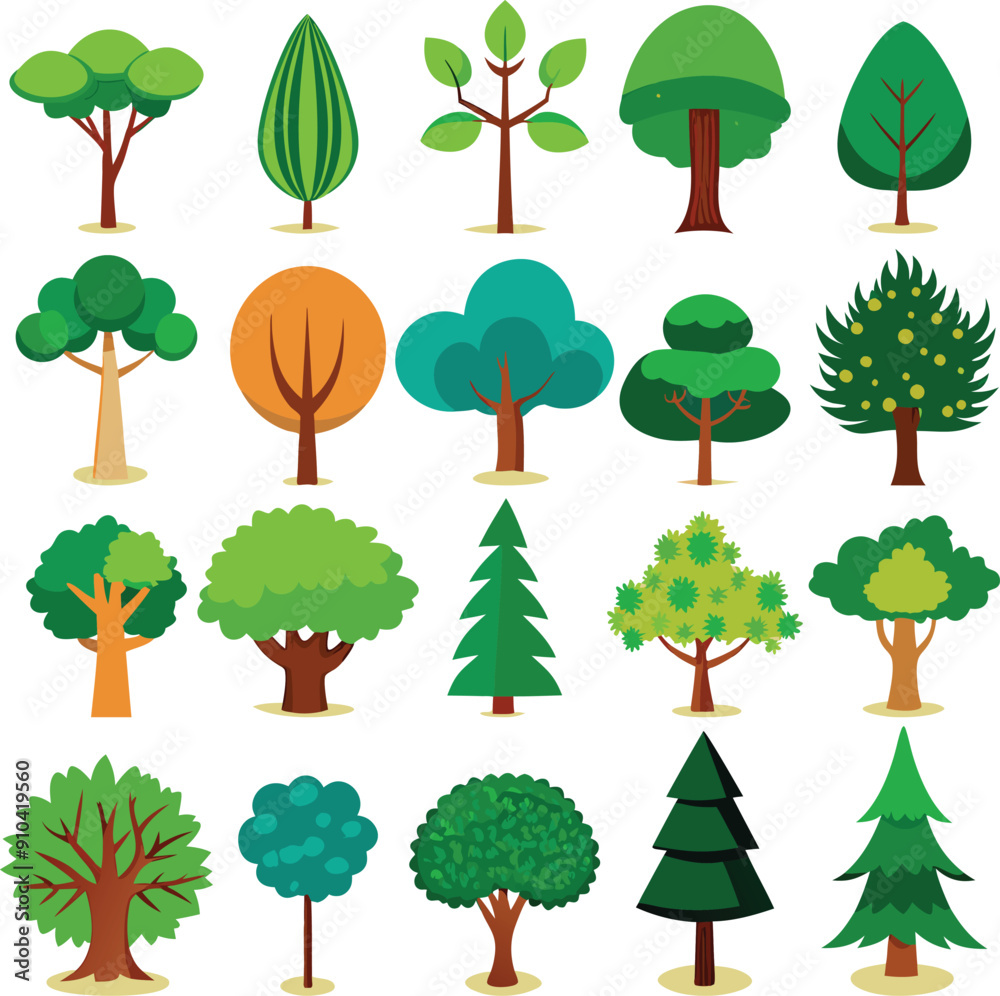 Fototapeta premium collection of trees