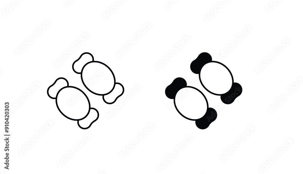Toffees icon design with white background stock illustration Toffees icon design with white background stock illustration