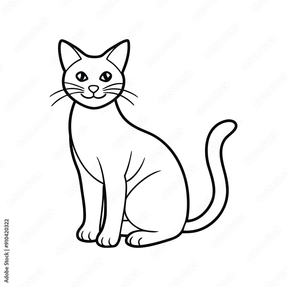 Cat line art Logo Icon Silhouette Vector illustration design Cat line art Logo Icon Silhouette Vector illustration design