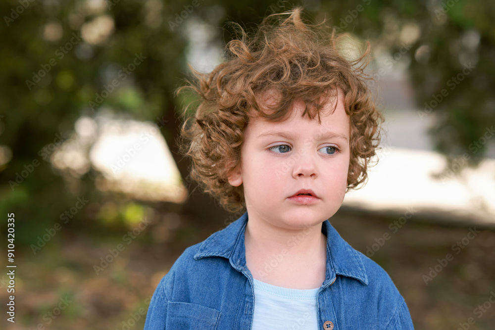 Portrait of little boy outdoors. Cute child Portrait of little boy outdoors. Cute child