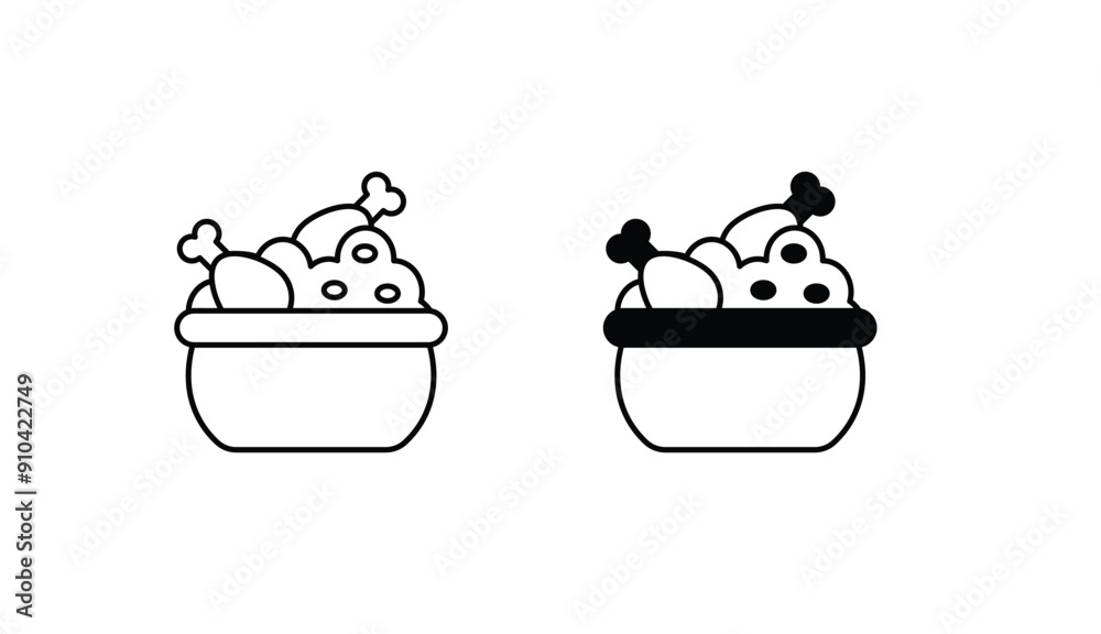Biryani icon design with white background stock illustration Biryani icon design with white background stock illustration