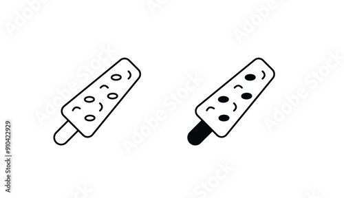 Malai Kulfi icon design with white background stock illustration