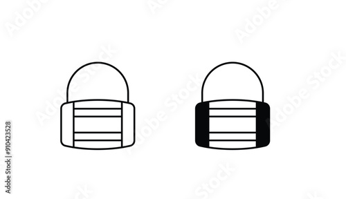 Dhol icon design with white background stock illustration