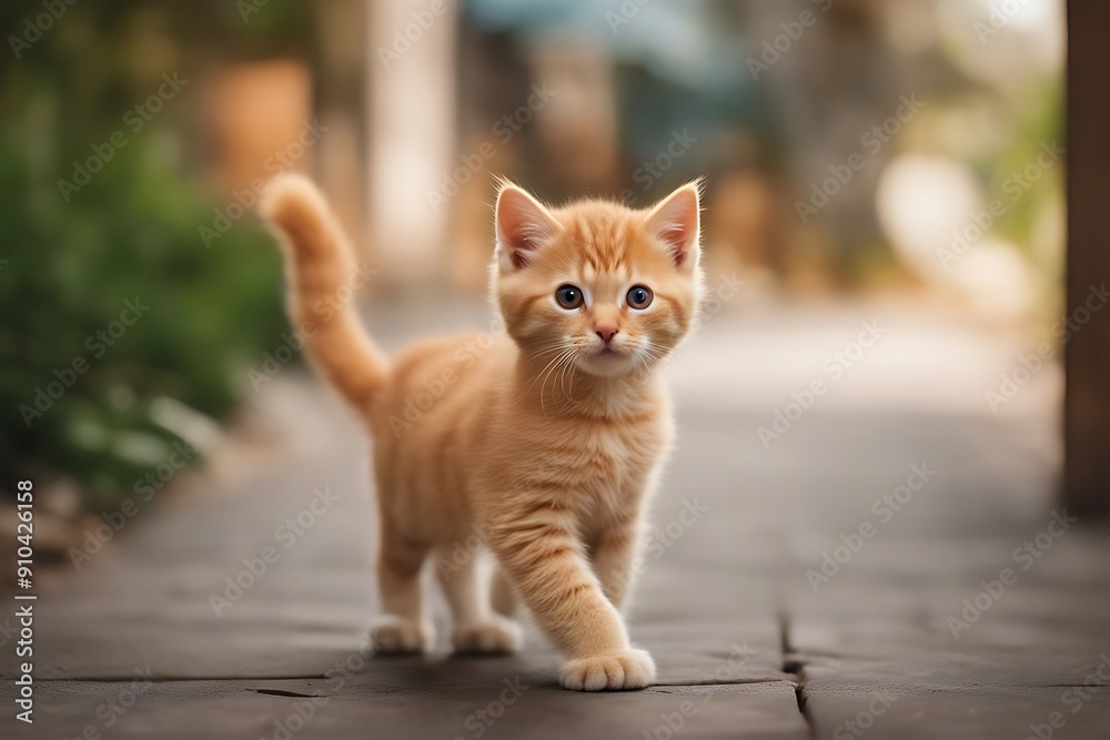 orange side looking cute walking kitten cat pet animal felino young adorable little baby white background isolated studio shot cut-out tabby copy space striped raising paw up orange side looking cute walking kitten cat pet animal felino young adorable little baby white background isolated studio shot cut-out tabby copy space striped raising paw up