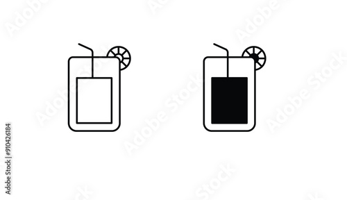 Lemonade icon design with white background stock illustration