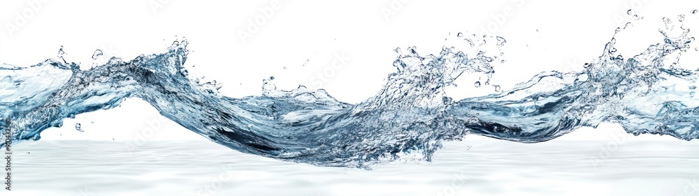 Water Splashing and Creating a Wave Pattern Water Splashing and Creating a Wave Pattern