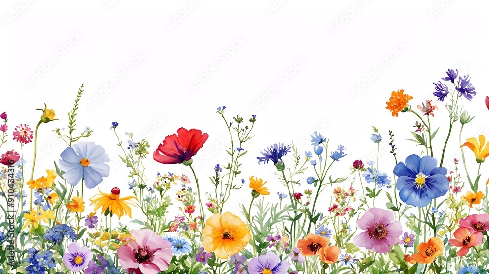wild flower field meadow wild flower field meadow