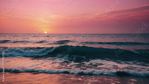 pink sunset over the sea