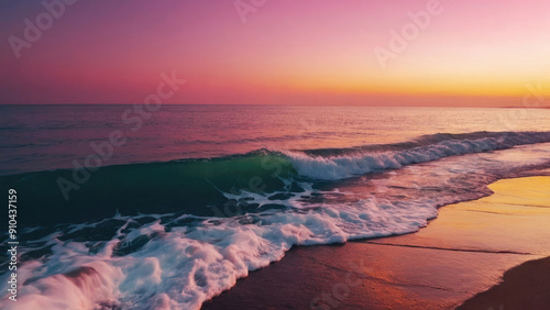 pink sunset over the sea