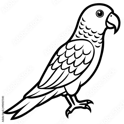 Hand drawn of Cockatoo parrot in zentangle style for Adult coloring book page, shirt design effect, logo, tattoo and decoration.Vector illustration.