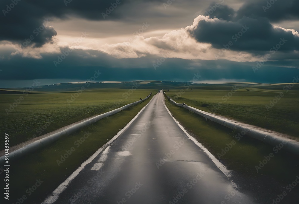 Naklejka premium roads tangled sky cloudy road knot complexity confusion rection highway journey abstract concept crossroad curve drive driveway frustration grey hard idea intricacy lane motion