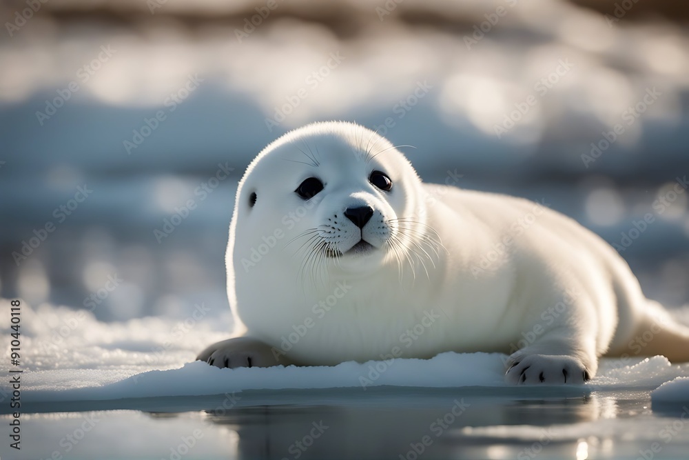 baby harp sea white seal ice pup birth born cold cute fur lovable newborn ocean puppy season snow vulnerable winter young environment protection endangered animal coat frost black eye mammal maritime baby harp sea white seal ice pup birth born cold cute fur lovable newborn ocean puppy season snow vulnerable winter young environment protection endangered animal coat frost black eye mammal maritime