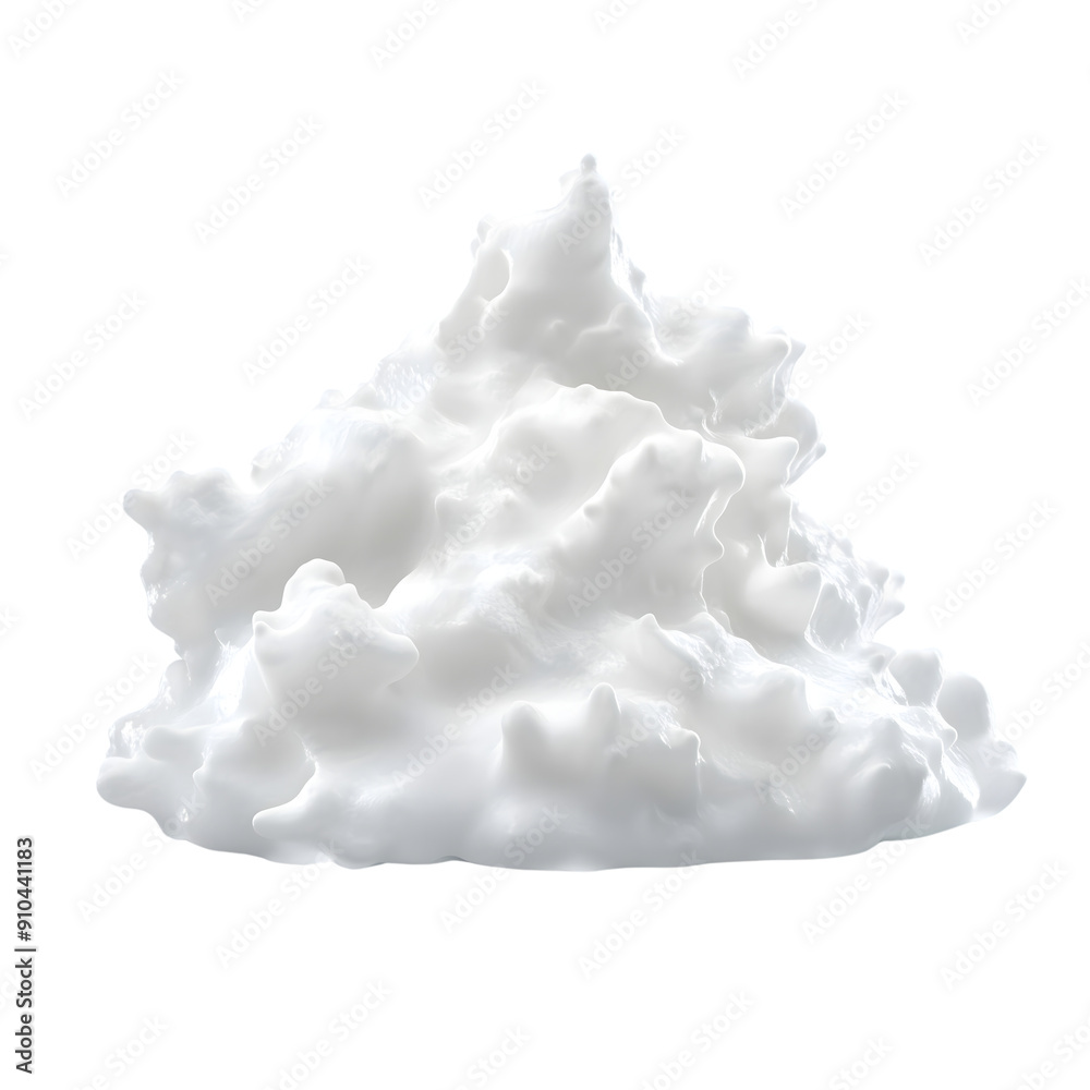 fresh shaving foam isolated on transparent background Generative Ai. fresh shaving foam isolated on transparent background Generative Ai.
