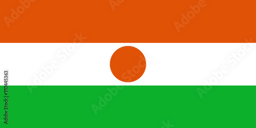 Niger flag  - vector illustration, isolated