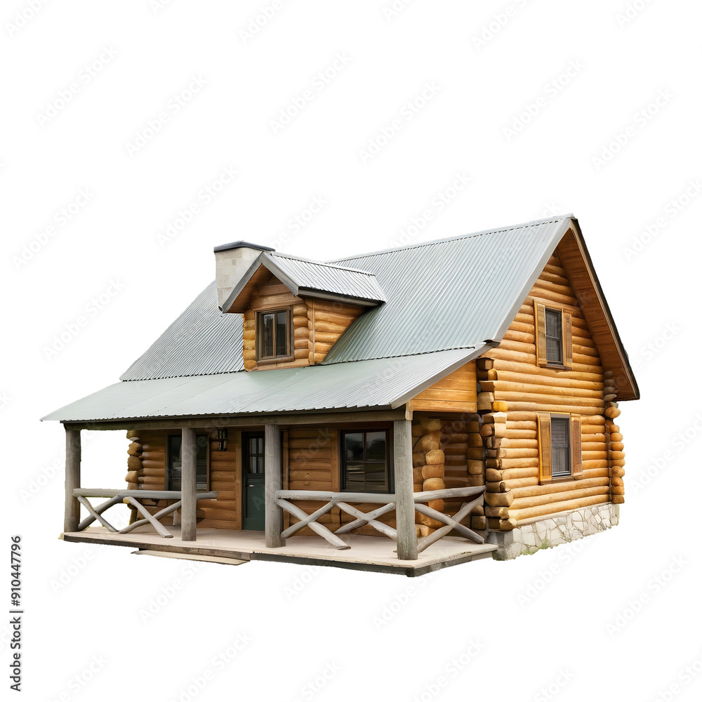 Cabin House isolated on transparent background Cabin House isolated on transparent background