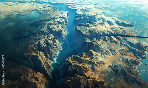 The colossal fissure cleaves the Earth, a geological marvel reshaping continents photo