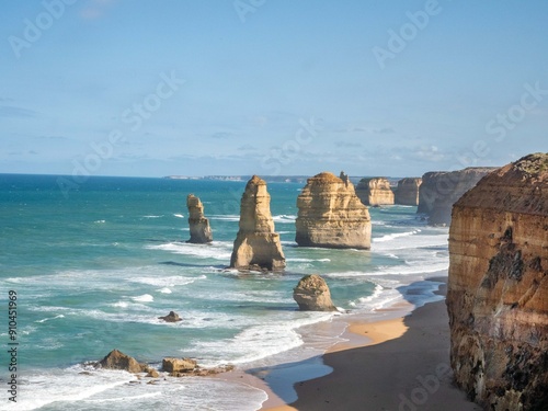 Australia Great Ocean Road with Twelve Apostle rock formations