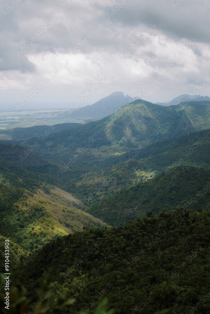 Naklejka premium mountains of Mauritius island