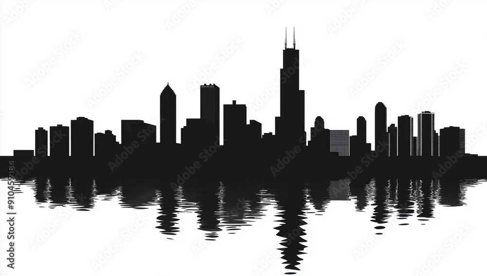 Obraz premium background with the image of a metropolis in dark tones
