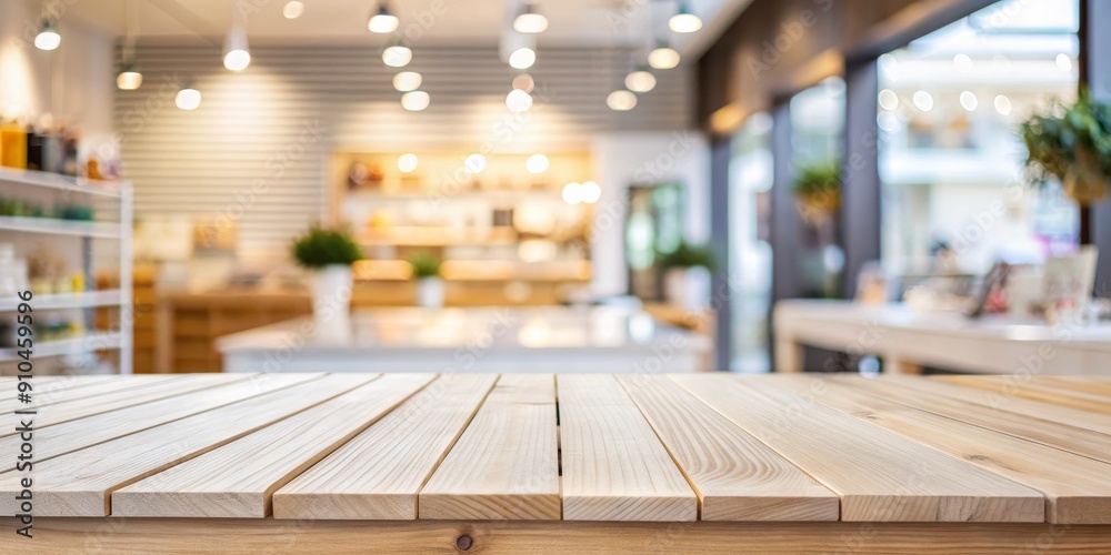 Empty Wooden Tabletop with Blurred Cafe Background, wood, table, cafe, background Empty Wooden Tabletop with Blurred Cafe Background, wood, table, cafe, background