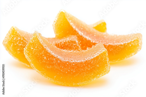 orange melon sweet, crystalised sour candy photo