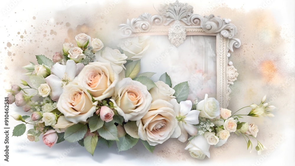 background with roses