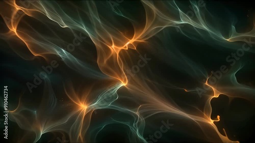  Blue, Orange, Green, and White Plasma Energy Transitions. Seamless Loop - Generative AI
