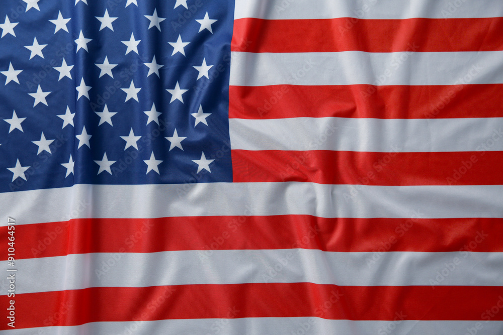 Naklejka premium Flag of USA as background, top view