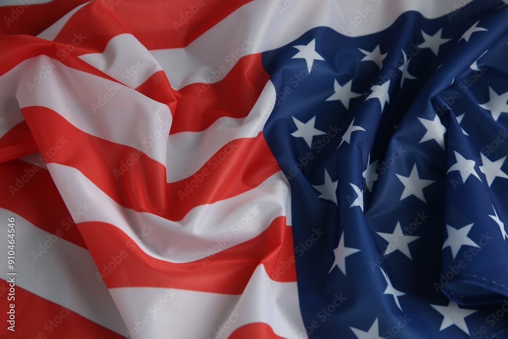 Flag of USA as background, closeup view Flag of USA as background, closeup view