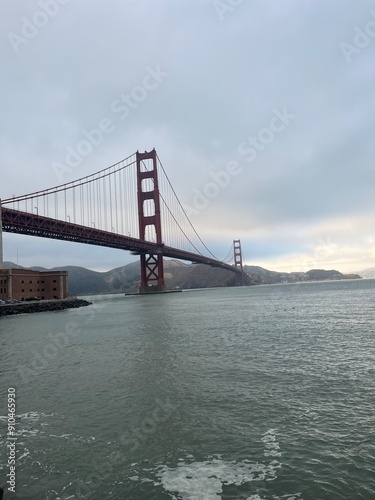 View from underneath the Golden Gate Bridge. 