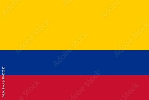 Flag of Colombia , Colombian flag - vector illustration, isolated