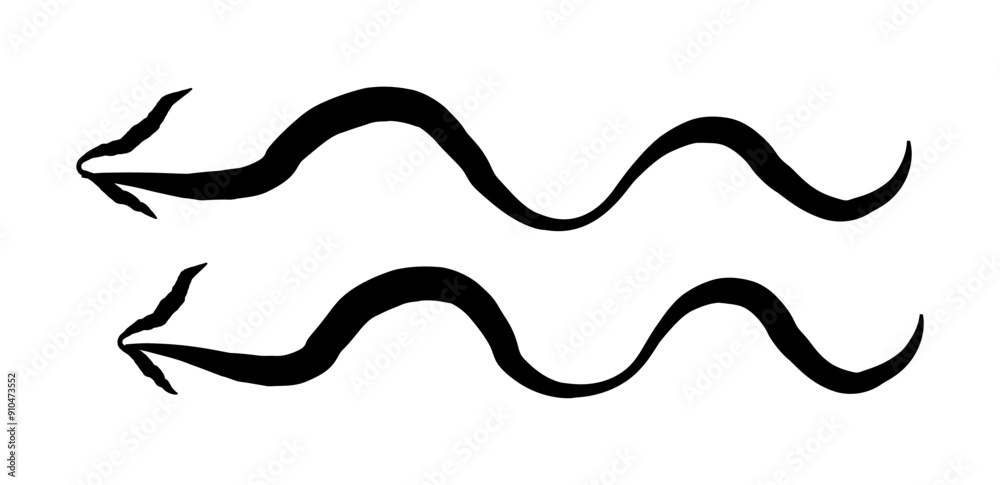 Hand drawn simple arrow drawn with wax crayon, chalk or charcoal. Uneven dry texture for underlining highlighting. Pencil drawn lines, strikethrough, grungy vector isolated on white. Hand drawn simple arrow drawn with wax crayon, chalk or charcoal. Uneven dry texture for underlining highlighting. Pencil drawn lines, strikethrough, grungy vector isolated on white.