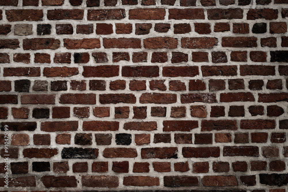 Fototapeta premium Brick wall textured background. Walls pattern for backdrop. Brickwall background for design. Stone cladding wall.