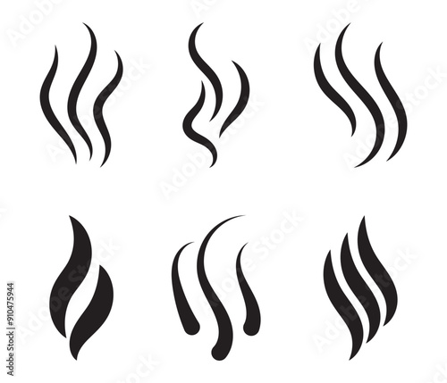 Smoke steam vector simple logo icon