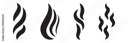 Smoke icon vector set. Steam symbol illustration.