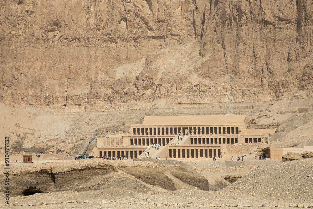 Beautiful view of the ancient temple of Hatshepsut in Luxor, Egypt
