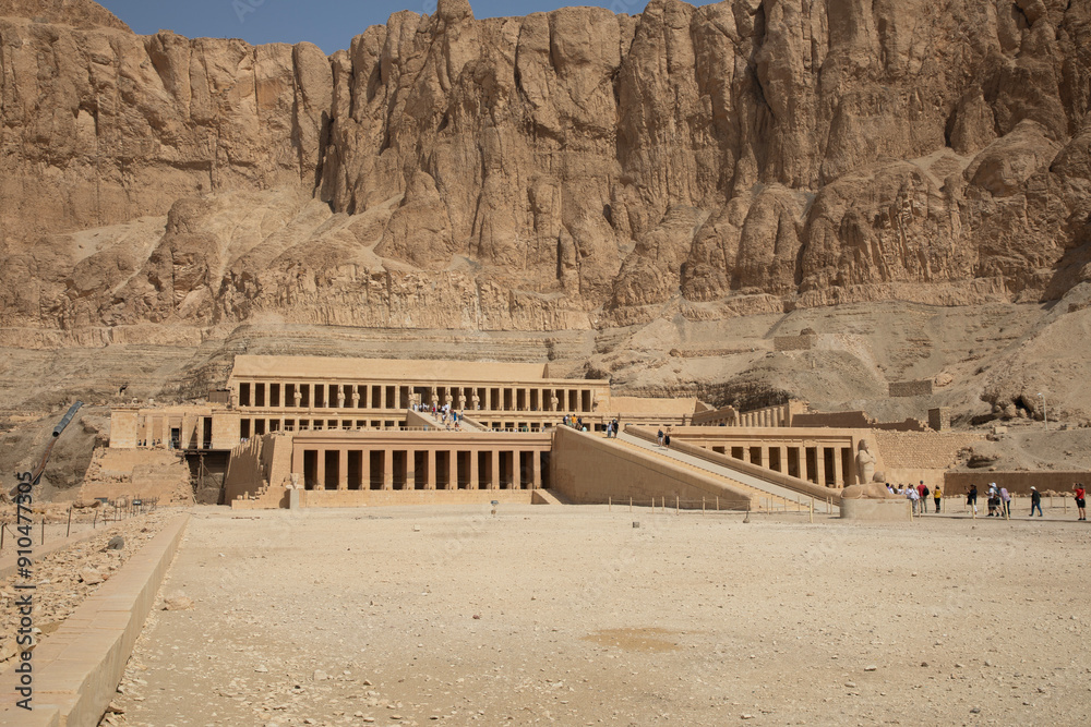 Beautiful view of the ancient temple of Hatshepsut in Luxor, Egypt