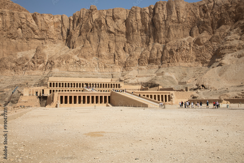 Beautiful view of the ancient temple of Hatshepsut in Luxor, Egypt
