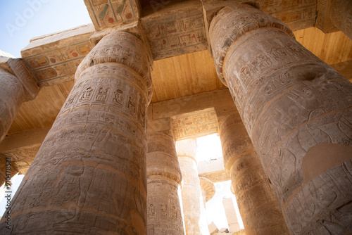 Beautiful view of ancient Karnak Temple in Luxor, Egypt
