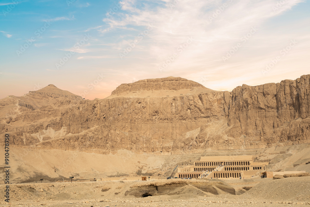 Beautiful view of the ancient temple of Hatshepsut in Luxor, Egypt