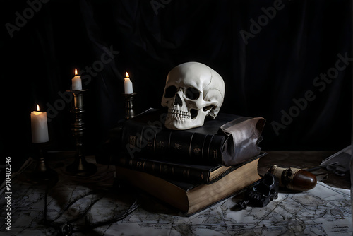 Skull and black magic 