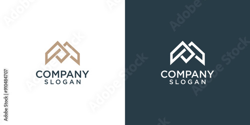 letter m abstract monogram logo vector design