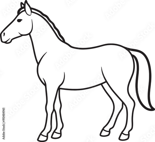 Horse silhouette design vector design illustration with a white background